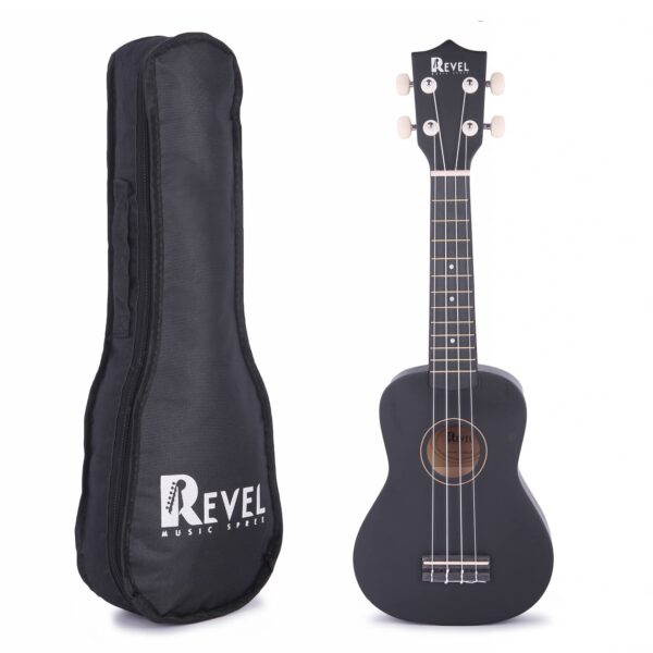 REVEL RVL-UK21-BK Soprano Ukulele  (Overall Length - 62 cm)